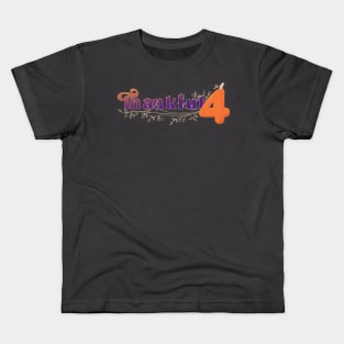 Thankful 4 (Celebrating 4 years of WebbyPumpkin) Kids T-Shirt